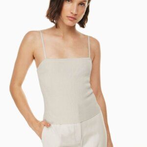 Babaton Sculpt Knit Cami Tank, Cream - Size Small